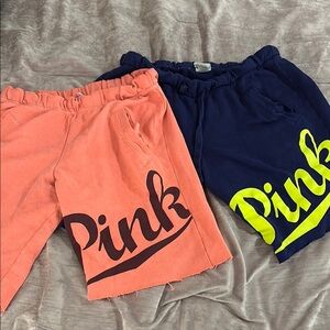 PINK VS | 5 Shorts Set - Teal, Light Blue, gray, royal blue and orange